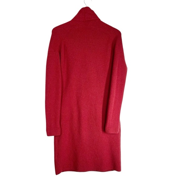 J.CREW Double Breasted Red Long Heavy Weight Sweater Cardigan Duster Size XXS - Picture 8 of 9